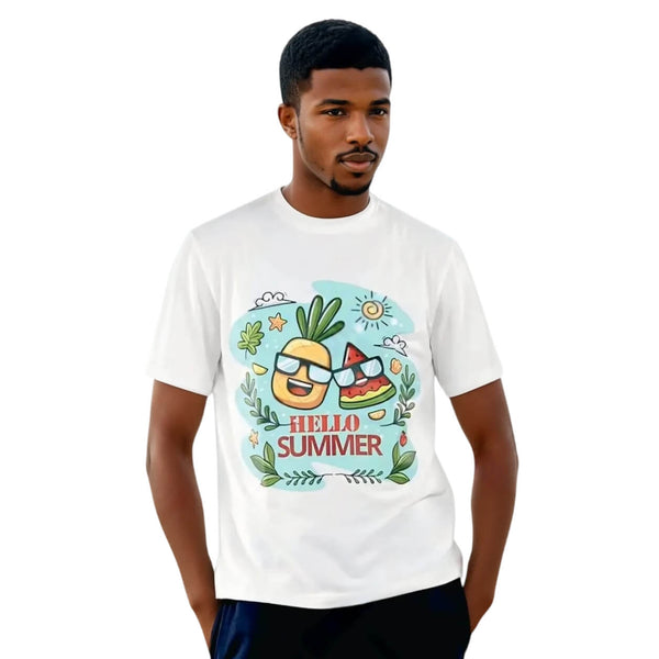 Unisex Hello Summer T-shirt - white