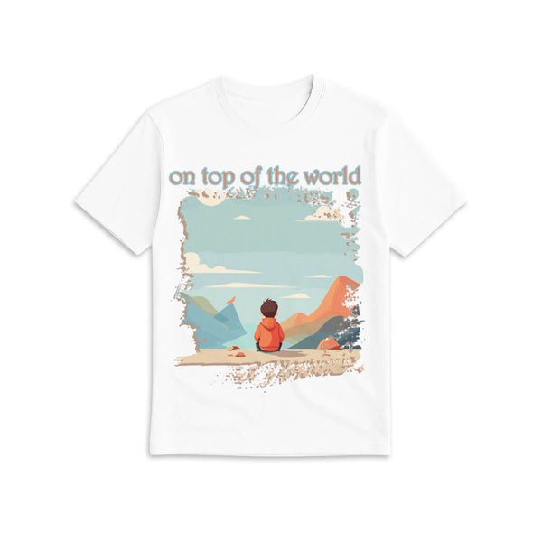 Unisex On Top Of The World T-shirt - white