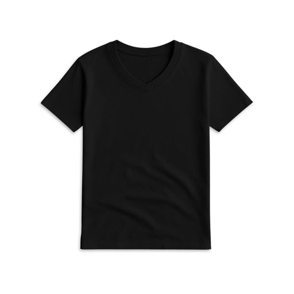 V-neck Basic Men T-Shirt - Black