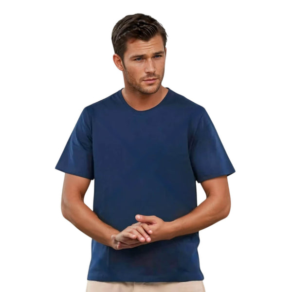 V-neck Basic Men T-Shirt - Dark Blue