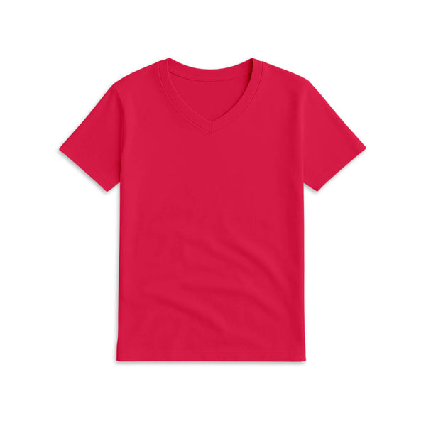 V-neck Basic Men T-Shirt - Red